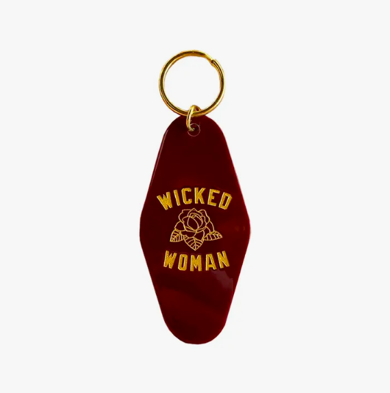 Golden Gems Wicked Woman Rose Motel Keytag