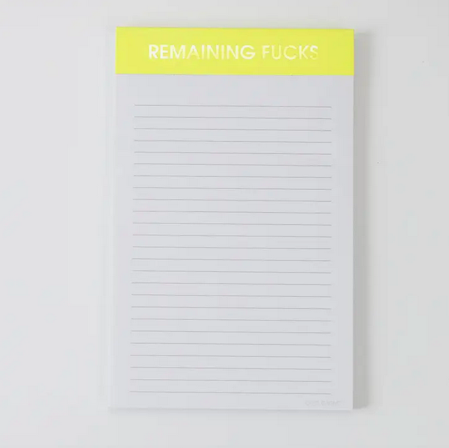 Chez Gagne Remaining Fucks Notepad