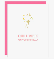 Chez Gagne Chill Vibes Birthday Palm Tree Paper Clip Card