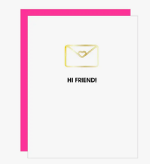 Chez Gagne Hi Friend - Envelope Paper Clip Card
