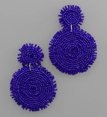Golden Stella Circle Beaded Earring