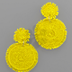 Golden Stella Circle Beaded Earring