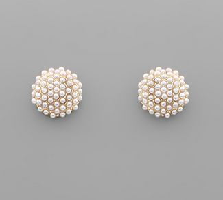 Golden Stella Mini Pearl Stud Earrings
