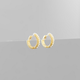 Golden Stella Mini Pearl Hoop Earrings
