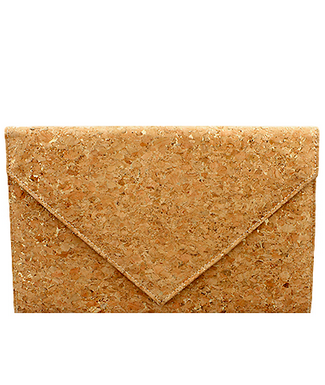 Golden Stella Cork Envelope Clutch