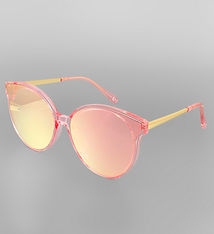Golden Stella Wing Shaped Clear Sunglasses