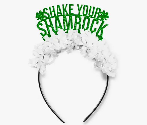 Festive Gal Shake Your Shamrock St. Patricks Day Party Headband