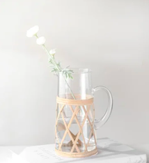 PD Home & Garden WEAVED GLASS PITCHER