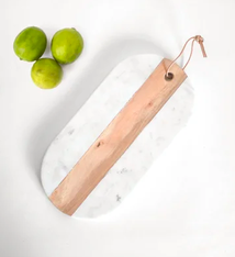 PD Home & Garden 13.8" MARBLE WOOD SERVING BOARD