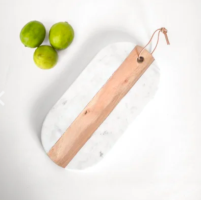 PD Home & Garden 13.8" MARBLE WOOD SERVING BOARD