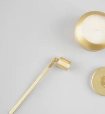 Candlefish Engraved Brushed Gold Snuffer