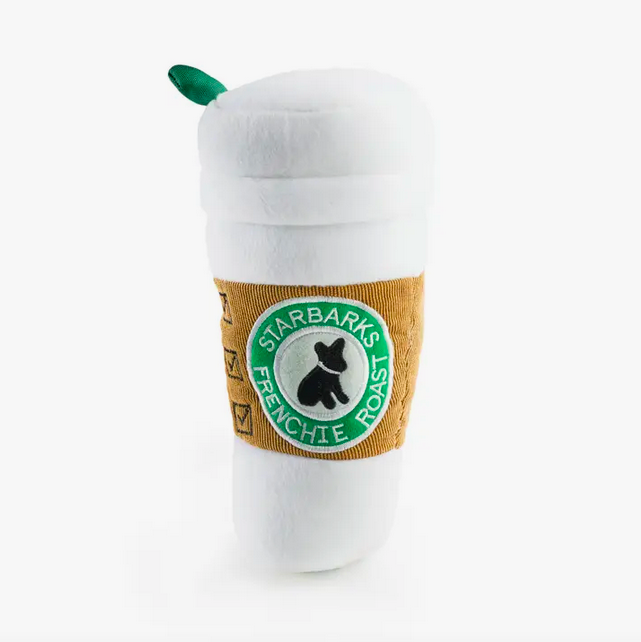 Haute Diggity Dog Starbarks Coffee Cup W/ Lid Dog Toy - Large