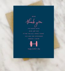 2021 Co. A Single Mom Is A Strong Mom Mother's Day Card