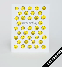 Egg Press Happy Face Birthday Card