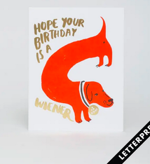 Egg Press Wiener Birthday Card