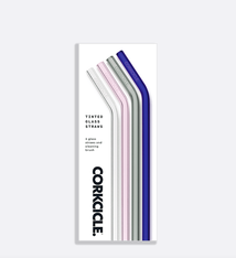 Corkcicle. Glass Straw Set - Mutlicolor