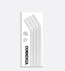 Corkcicle. Glass Straw Set - Clear