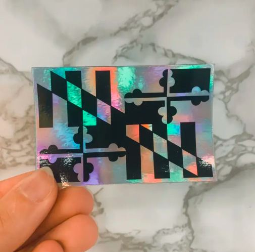 Jelly Melly Holographic MD Flag Sticker