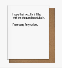 Pretty Alright Goods Tennis Balls Pet Sympathy Card