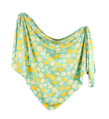 Copper Pearl Knit Swaddle Blanket Lemon