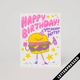 Egg Press Burger Birthday Card