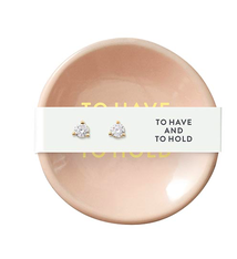 Creative Brands Ceramic Ring Dish & Earrings - To Have & Hold