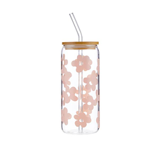 Creative Brands Glass Tumbler - Pink Floral