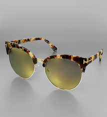Golden Stella Marble Half Frame Sunglasses