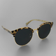 Golden Stella Tortoise Marble Half Frame Sunglasses