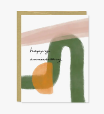 Row House 14 Simple Abstract Happy Anniversary Card