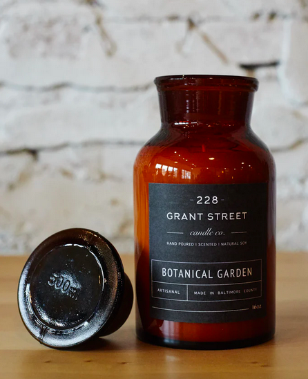 Grant Street Candle Co. Botanical Garden 16 oz Apothecary Jar Candle