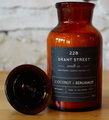 Grant Street Candle Co. Coconut + Bergamot 16 oz Apothecary Jar Candle