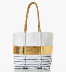 Sea Bags Medium Tote - Grey Mariner Stripe