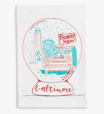 Tiny Dog Press Baltimore Snow Globe Tea Towel