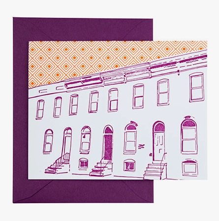 Tiny Dog Press Baltimore Row House Card