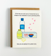 Wild Card Creations Overserved New Mom Card