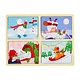 Mud Pie CHRISTMAS 4-IN-1 PUZZLES
