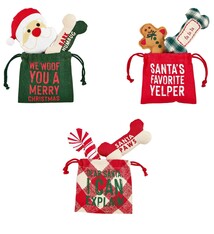 Mud Pie CHRISTMAS DOG TOY BAG SET