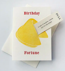 Steel Petal Press Birthday Laughter Fun Fortune Cookie Card