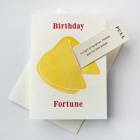 Steel Petal Press Birthday Laughter Fun Fortune Cookie Card