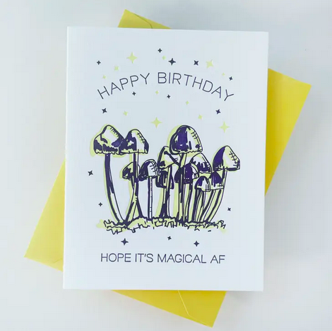 Steel Petal Press Magical Mushroom Birthday Card