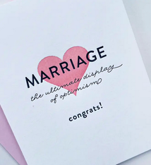 Steel Petal Press Marriage Optimism Congrats Card