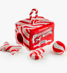 Haute Diggity Dog Puppermint Bark Activity House Christmas Dog Toys