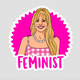 Brittany Paige Feminist Doll Sticker