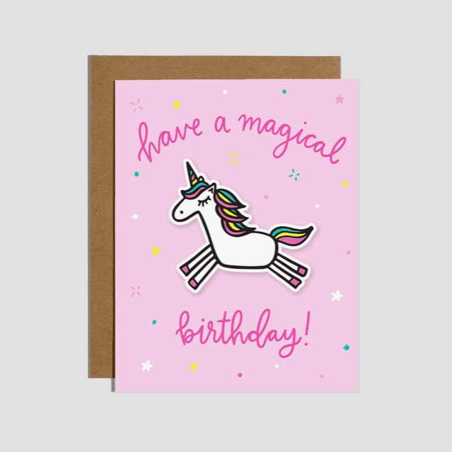 Brittany Paige Magical Birthday Unicorn Sticker Card