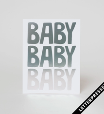 Egg Press Baby Baby Baby Card