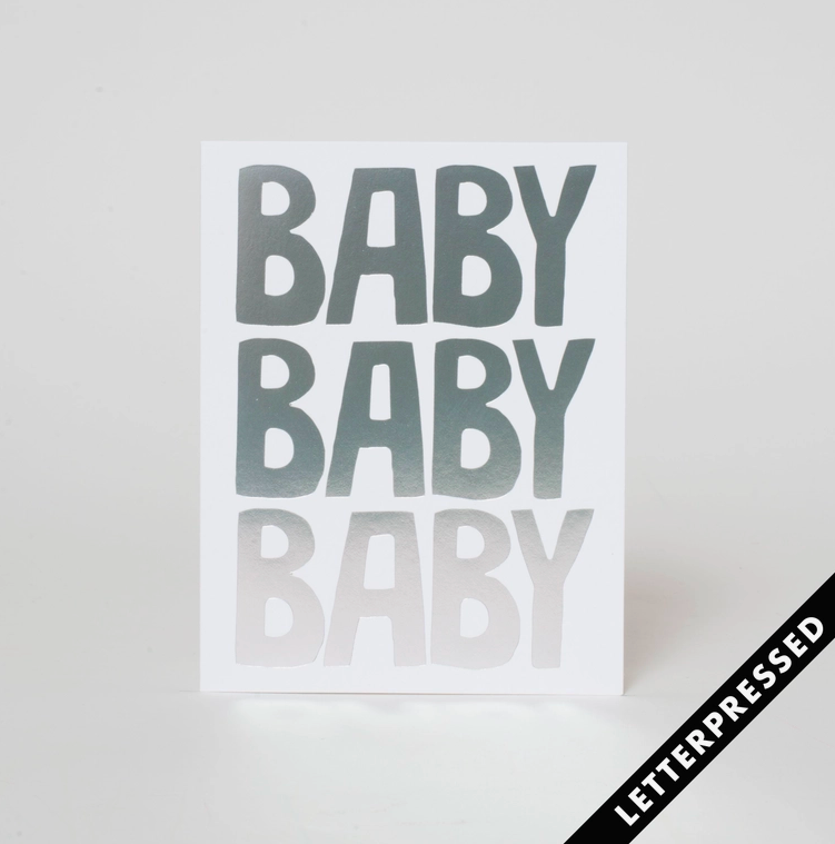 Egg Press Baby Baby Baby Card