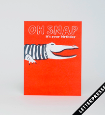 Egg Press Crocodile Birthday Card