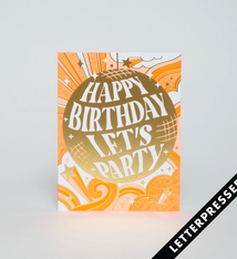 Egg Press Disco Ball Birthday Card