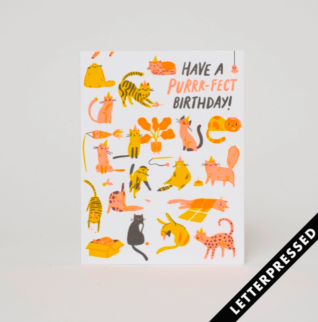 Egg Press Purr-Fect Birthday Card